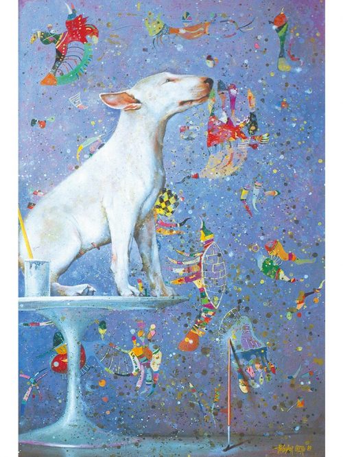 Reproducción de arte - imagen destacada - El Perro de Kandinsky - Óleo - Realismo Cósmico-pintado por Fernando Pagador