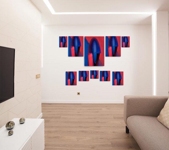 Reproducción de arte en lienzo - salón - Diseño Digital - Abstracto - Modelado 3D -pintado por Fuli